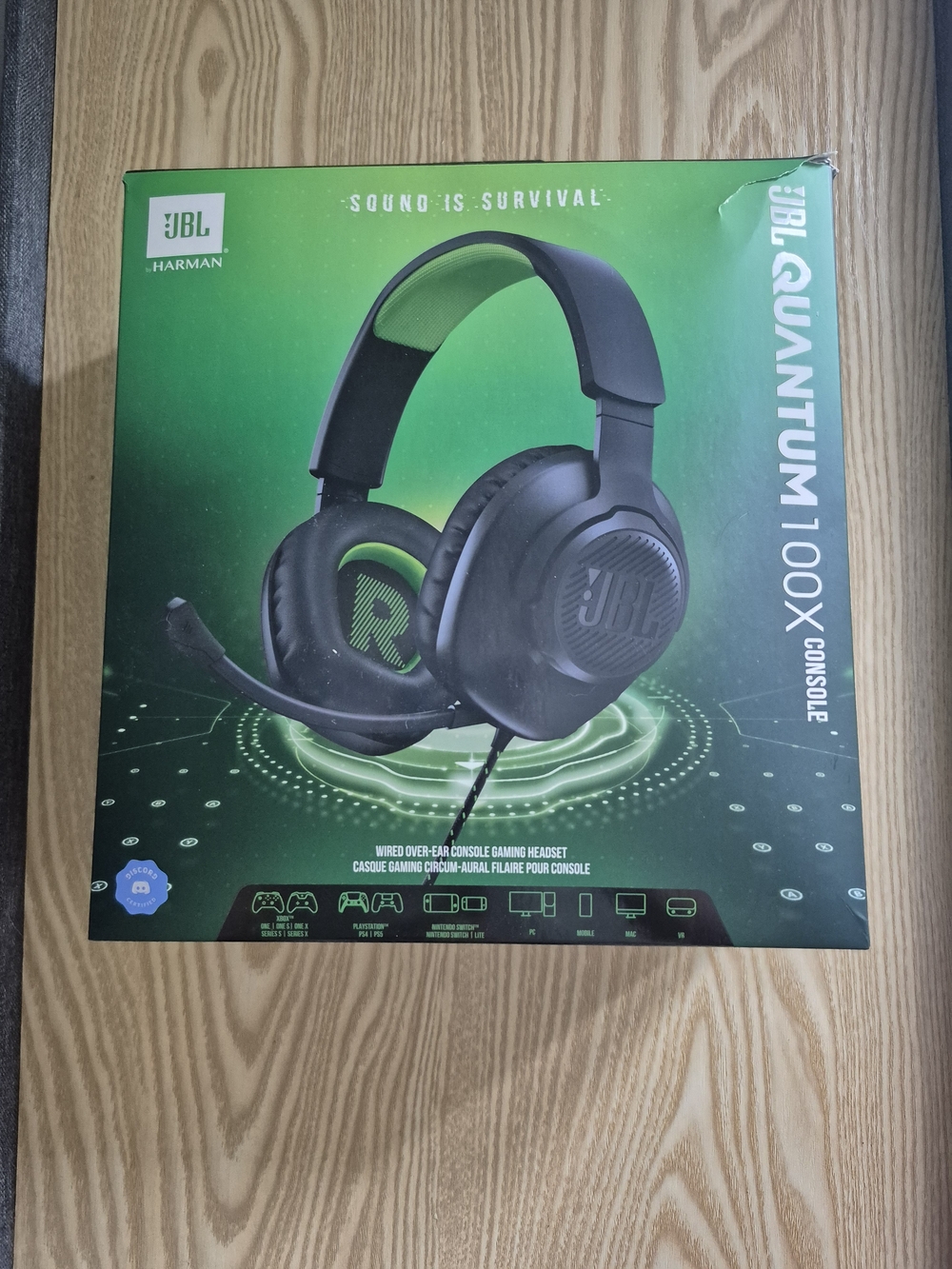 JBL Quantum 100X Wired Gaming Headset - Black & Green